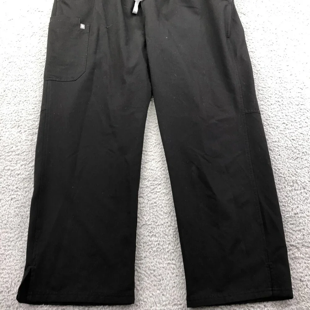 FIGS Scrub Pants Mens 3XL Black Technical Collection Straight Leg Drawstring